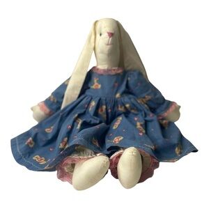 Vintage Homemade CottageCore Country Bunny Plush